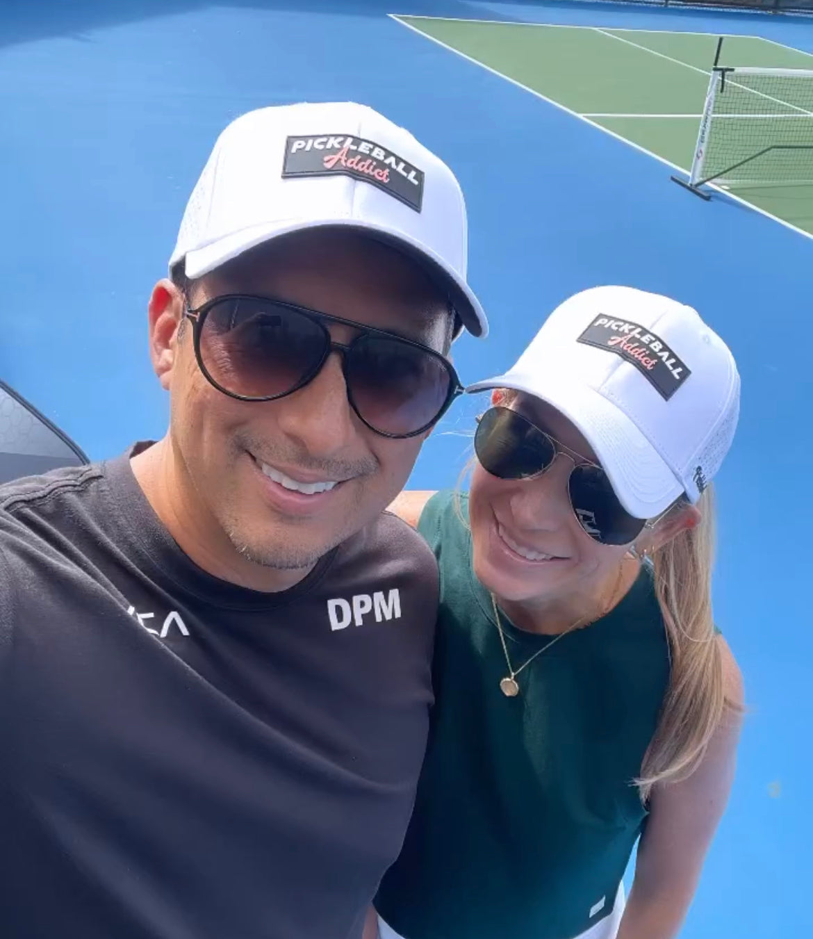 pickleball addict hat white couple review
