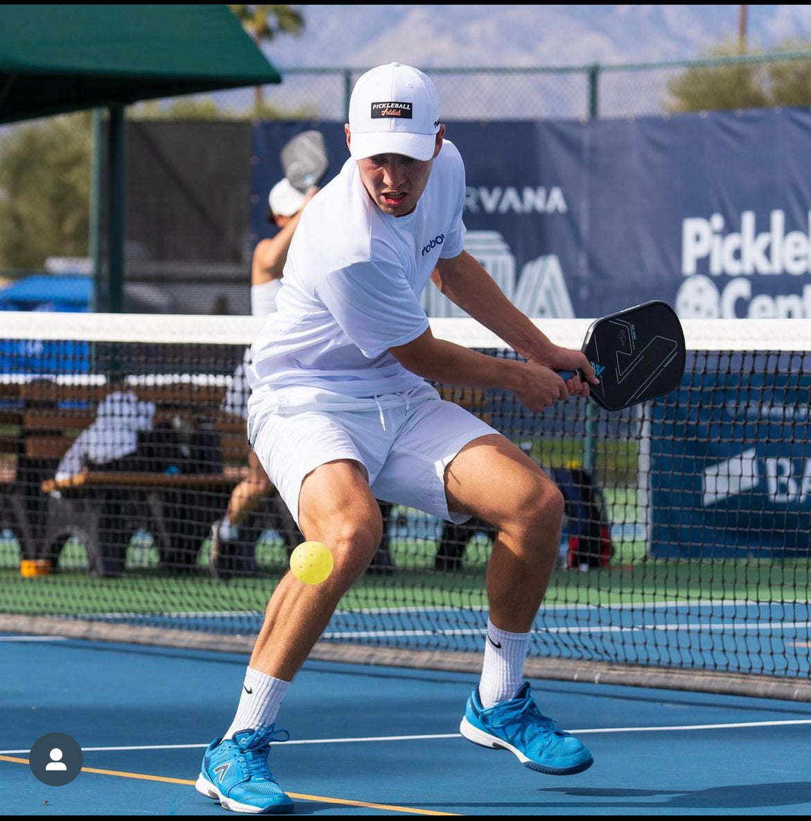 connor garnett pickleball addict hat white