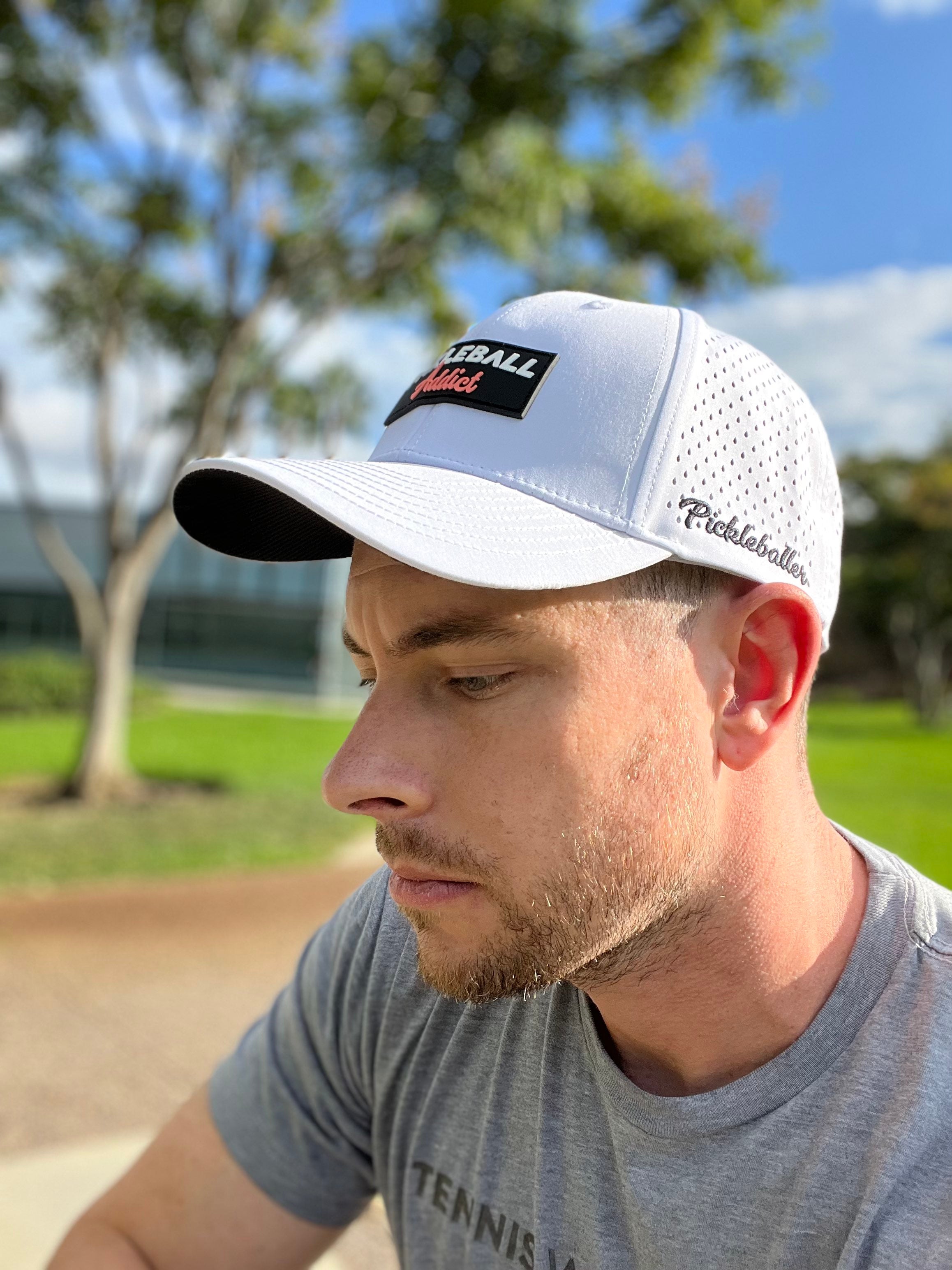 pickleball addict hat white customer