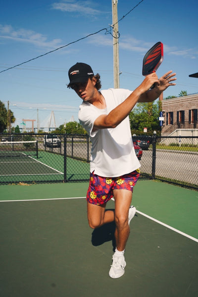 Pickleball Burnings Rose Shorts - Banger Pickleball Burning Rose Mesh Short